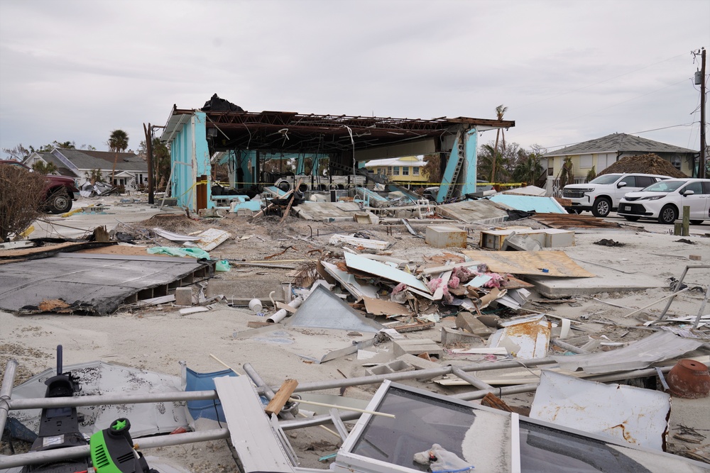 Damage in Fort Myers from Hurricane Ian