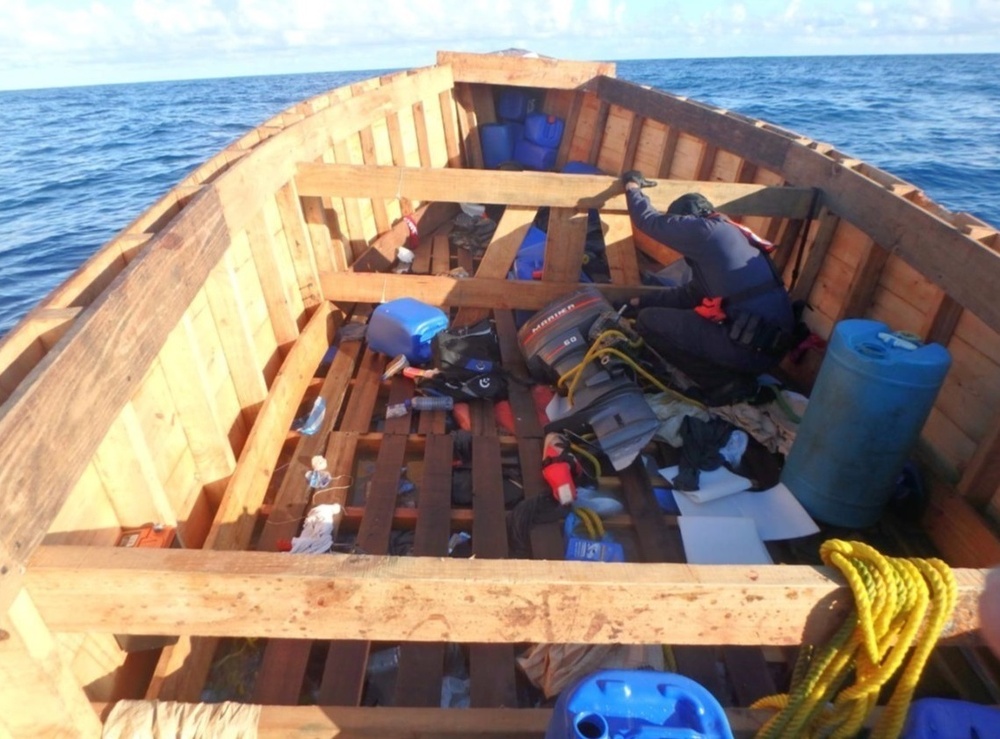 Coast Guard repatriates 50 of 54 undocumented people to a Dominican Republic Navy vessel in the Mona Passage