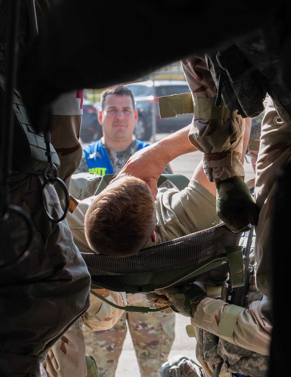 Scott Air Force Base 375th Aeromedical Evacuation Squadron rehearses during Ballistic Badger 2022