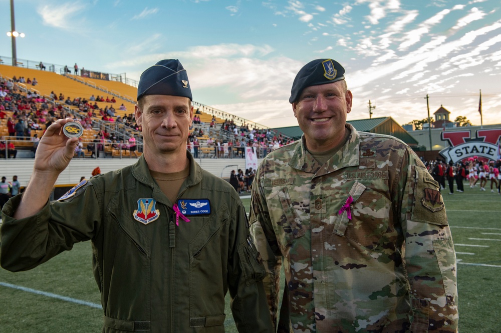 Military honored at VSU game