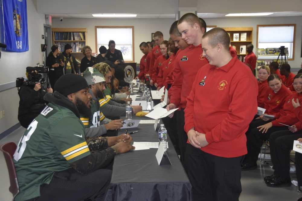 Green Bay Packers visit Wisconsin National Guard Challenge Academy Oct. 18, 2022