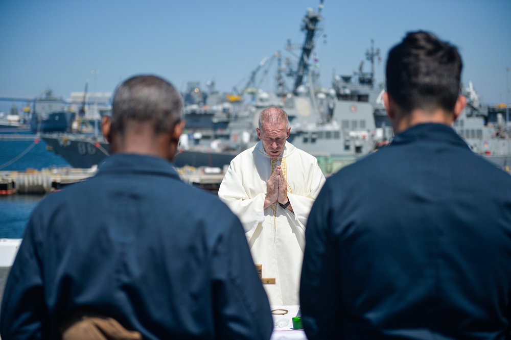 Roman Catholic Priest Takes Religious Service Where Needed Most