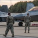 U.S. Air Force F-22 Raptors from the 90th Expeditionary Fighter Squadron integrate with the Royal Netherlands Air Force at Leeuwarden Air Base, Netherlands