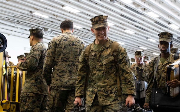 USS Tripoli 31st MEU Debarkation