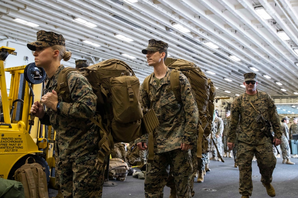 USS Tripoli 31st MEU Debarkation
