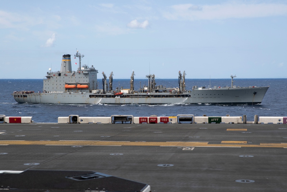 USS Tripoli Vertical Replenishment