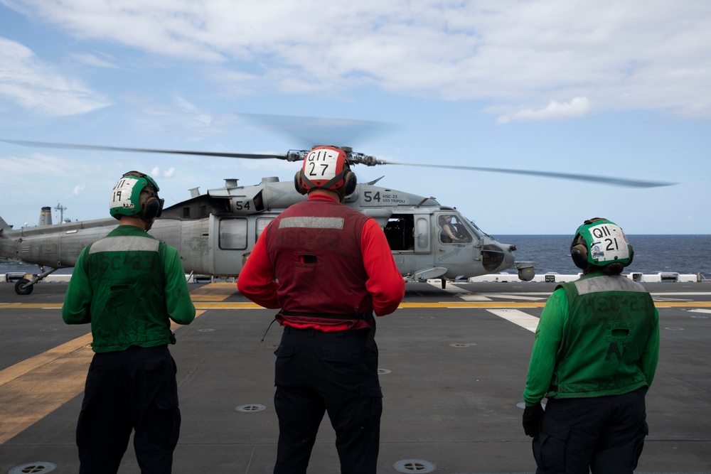 USS Tripoli Vertical Replenishment