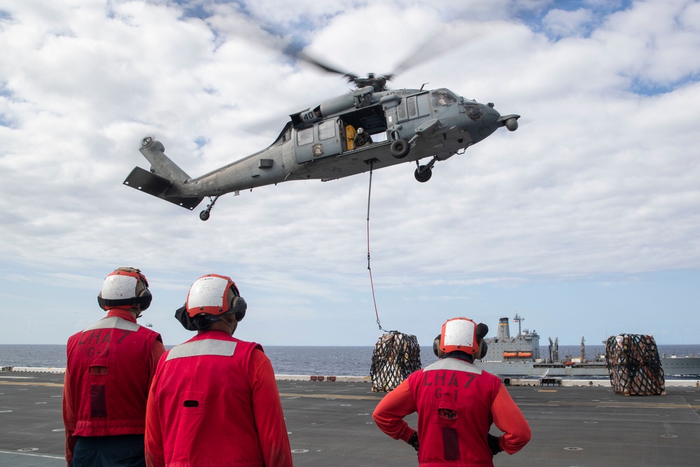 USS Tripoli Vertical Replenishment