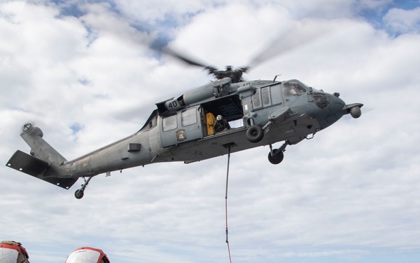 USS Tripoli Vertical Replenishment