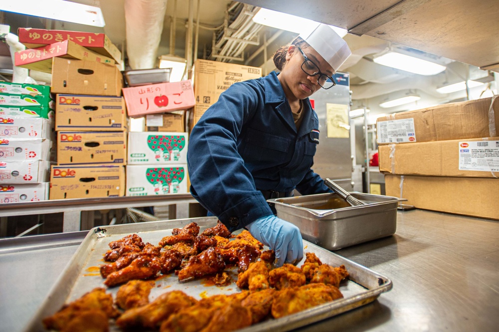 USS Ronald Reagan (CVN 76) Sailors compete in cook-off