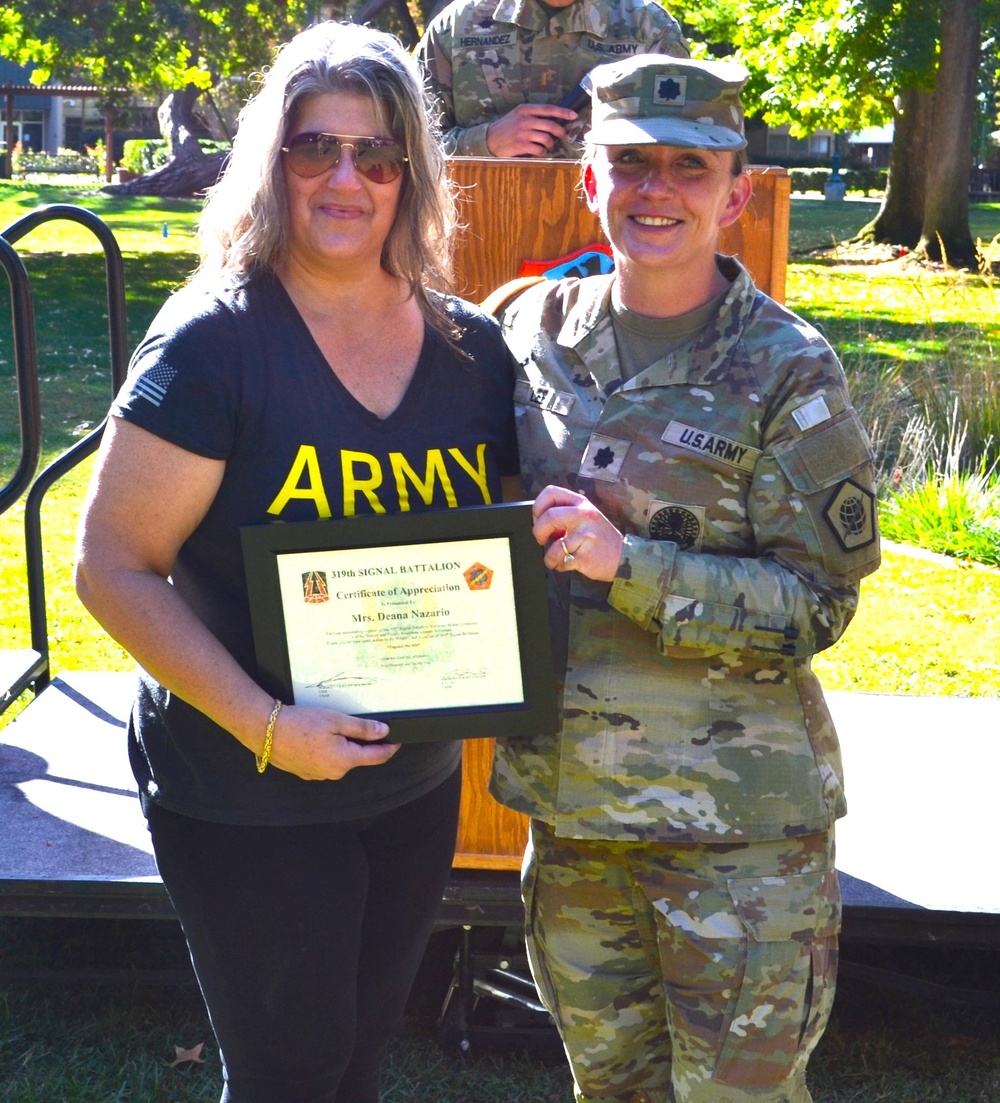 The 319th Signal Battalion conducts Welcome Home ceremony