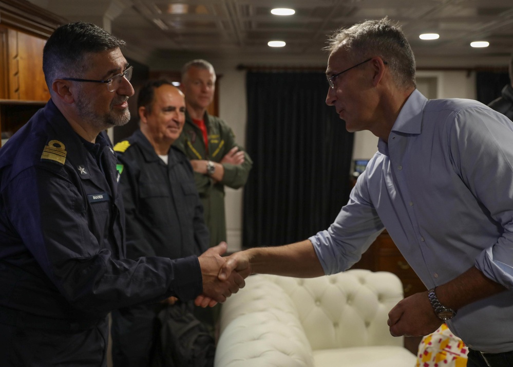 USS George H.W. Bush (CVN 77) Hosts NATO Secretary-General