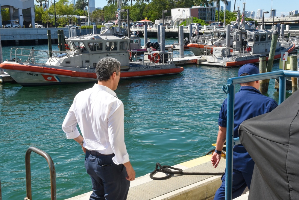 Under Secretary Robert Silvers visits U.S. Coast Guard at Base Miami Beach