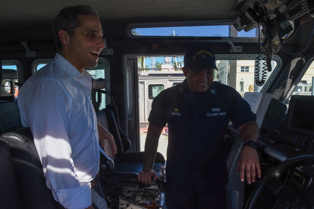 Under Secretary Robert Silvers visits U.S. Coast Guard at Base Miami Beach