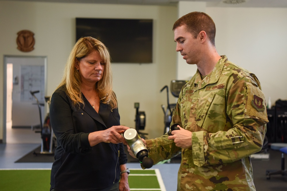 Mrs. Terrie Hecker, U.S Air Force in Europe and Air Forces Africa commanders spouse visits Aviano Air Base