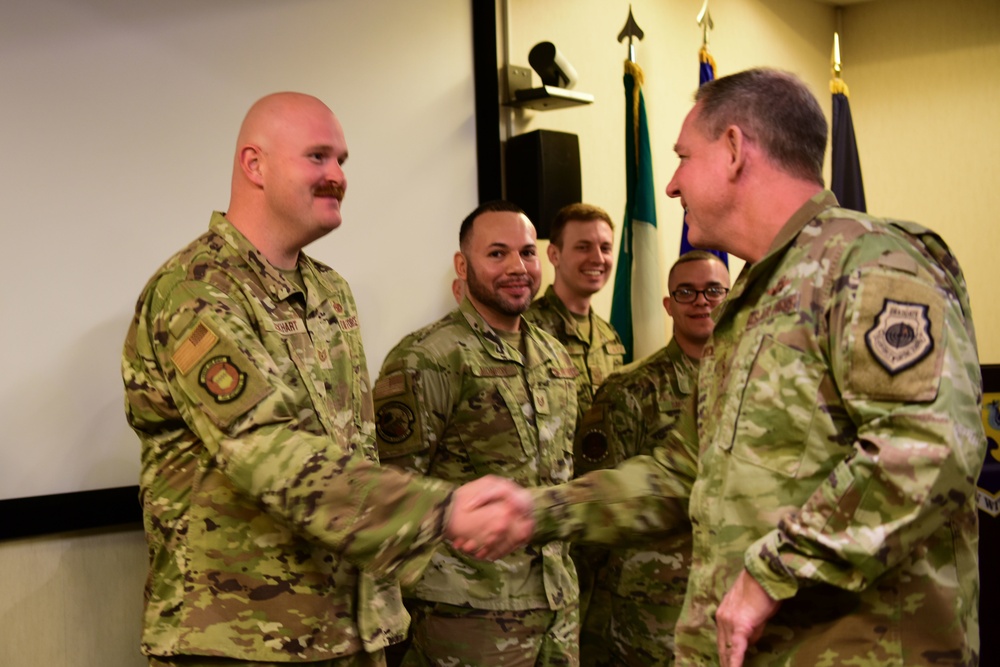 Mrs. Terrie Hecker, U.S Air Force in Europe and Air Forces Africa commanders spouse visits Aviano Air Base