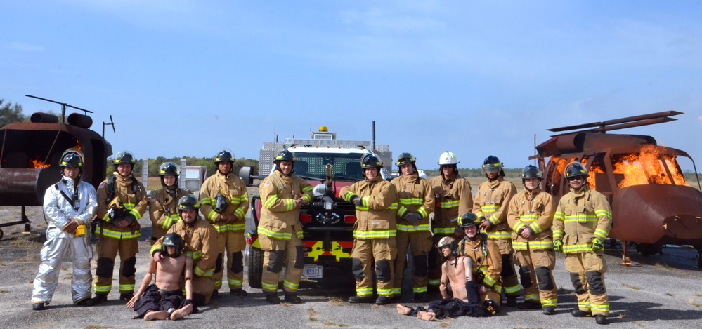 NAS Whiting Field fire and rescue crews train at OLF Choctaw during an exercise