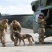 Military Working Dogs participate in UH-1N Huey training