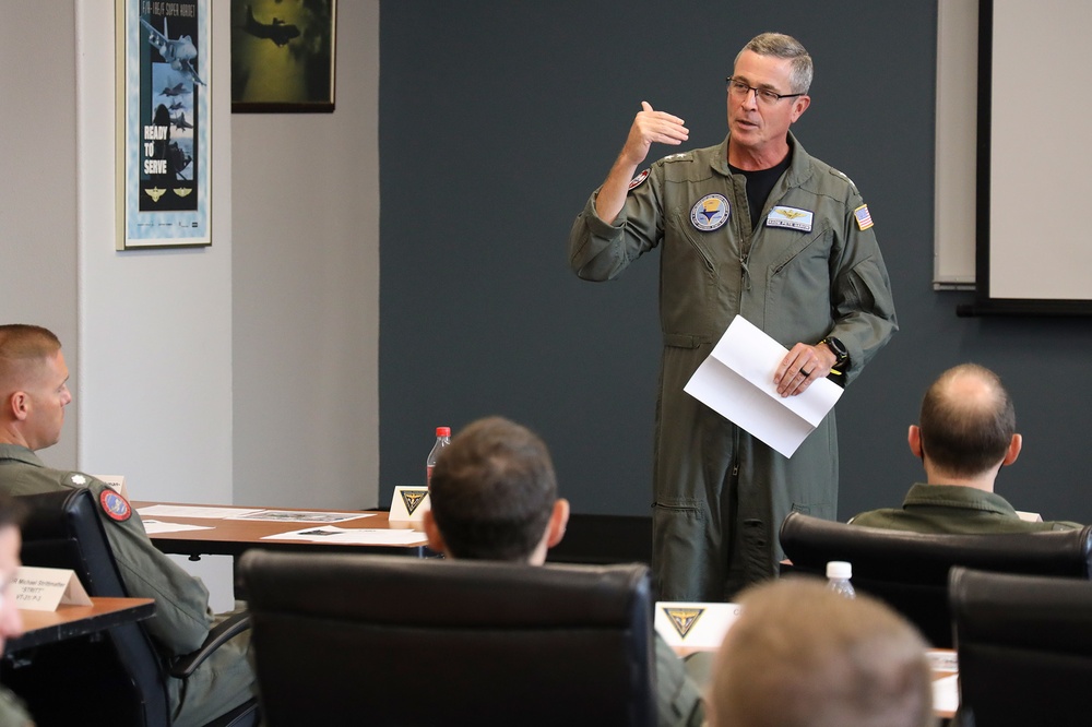 Rear Adm. Pete Garvin Speaks to AVCOT Class