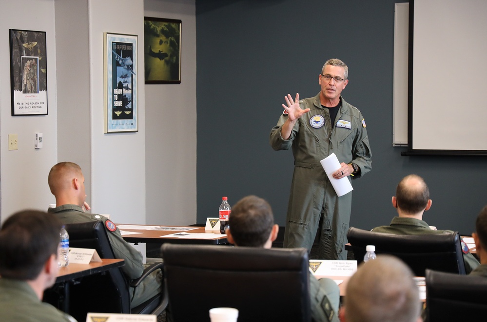 Rear Adm. Pete Garvin Speaks to AVCOT Class