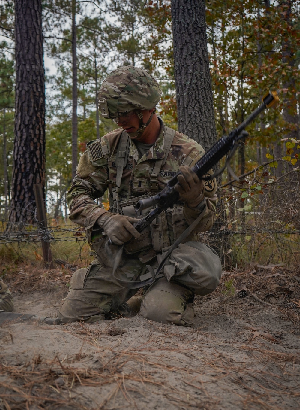 Soldiers compete in 44th Medical Brigade's Expert Field Medical Badge Competition