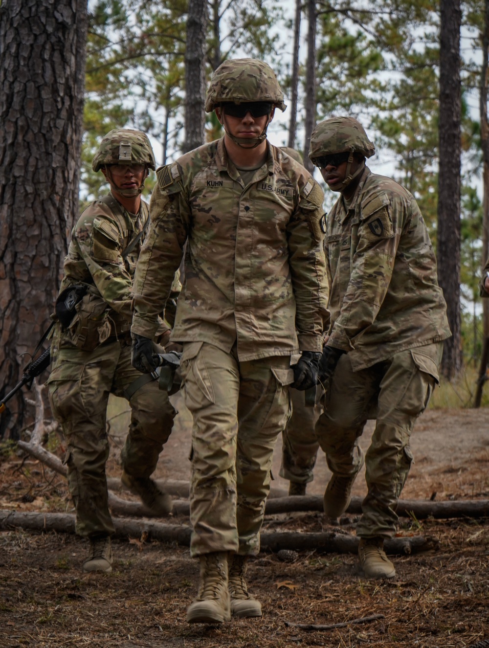 Soldiers compete in 44th Medical Brigade's Expert Field Medical Badge Competition