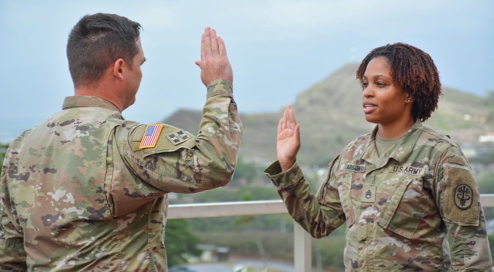 Staff Sgt. Taquesha Abson Re-enlistment