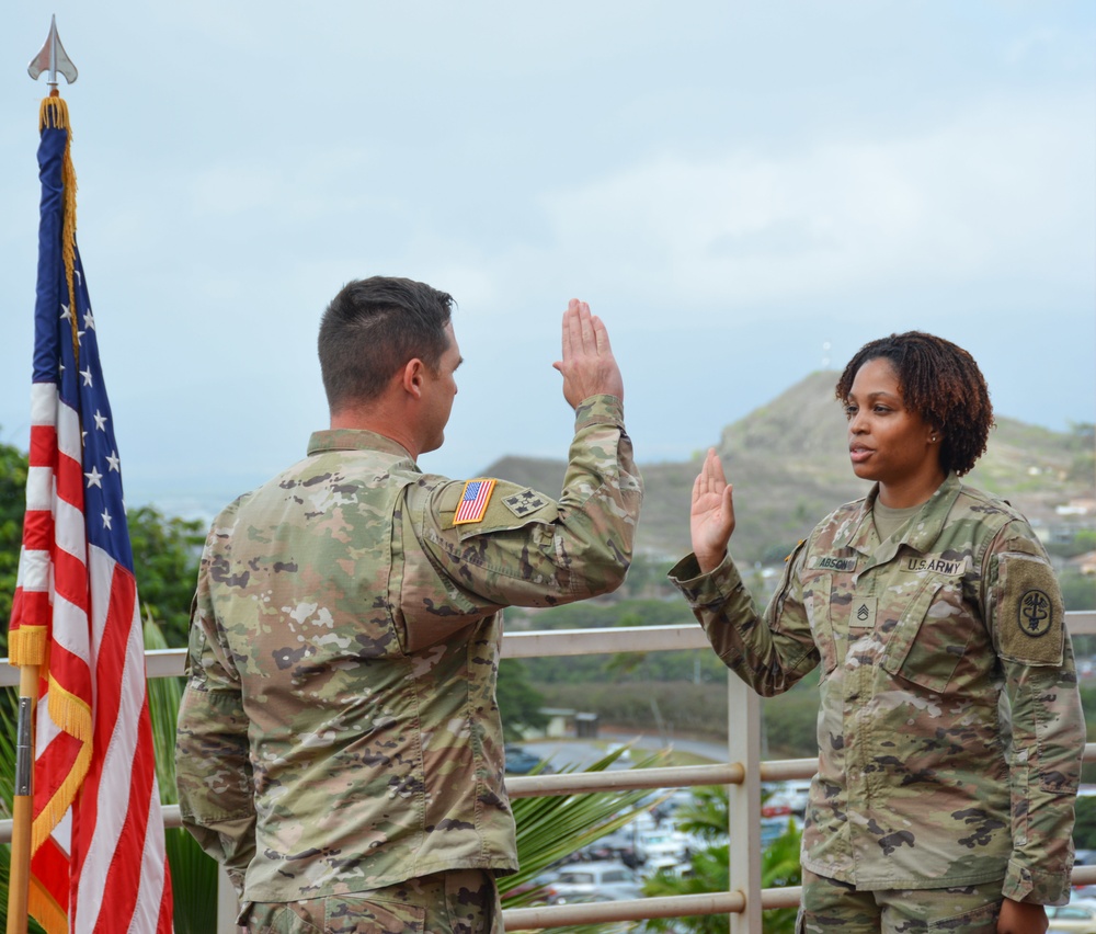 Staff Sgt. Taquesha Abson Re-enlistment