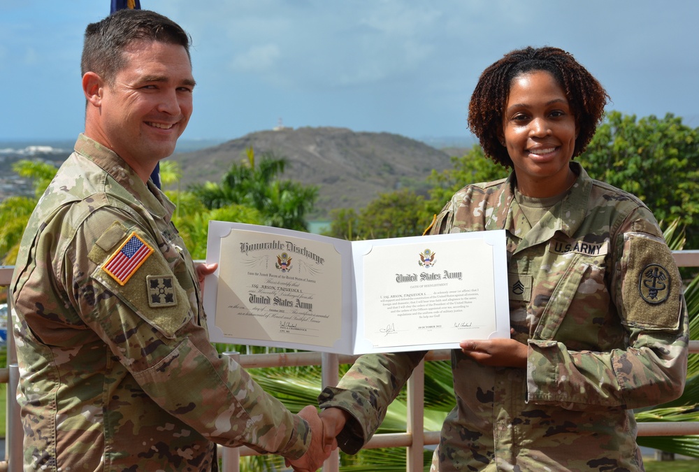 Staff Sgt. Taquesha Abson Re-enlistment