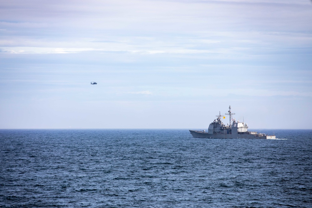 USS Ramage Conducts Formation Transit with Ford Carrier Strike Group