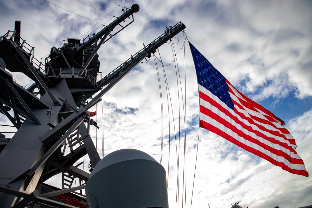 USS Ramage Conducts Formation Transit with Ford Carrier Strike Group