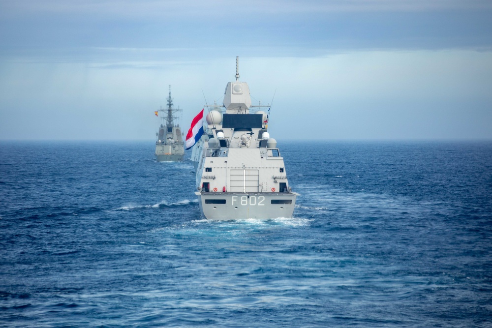 USS Ramage Conducts Formation Transit with Ford Carrier Strike Group