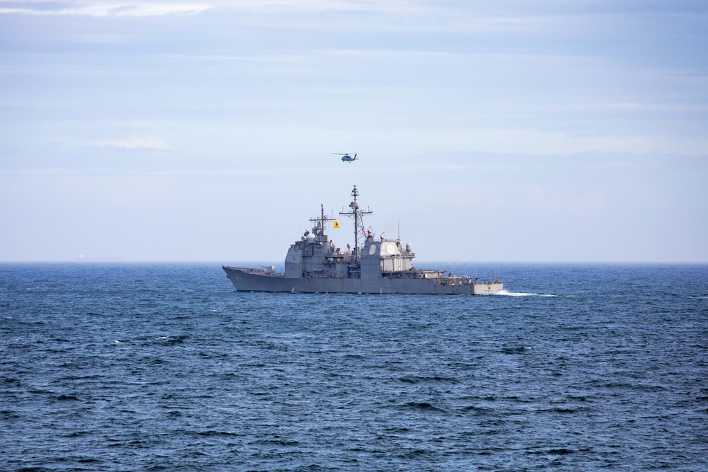 USS Ramage Conducts Formation Transit with Ford Carrier Strike Group