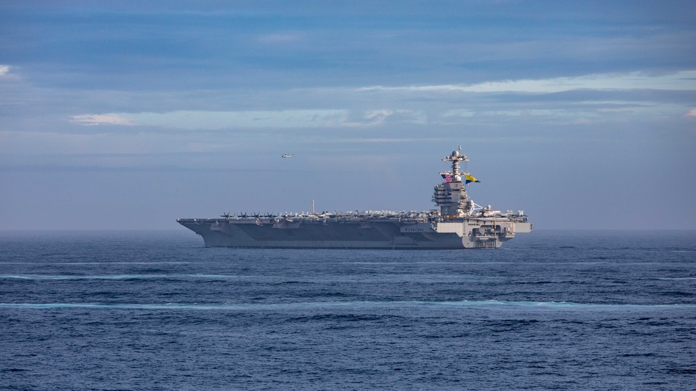 USS Ramage Conducts Formation Transit with Ford Carrier Strike Group