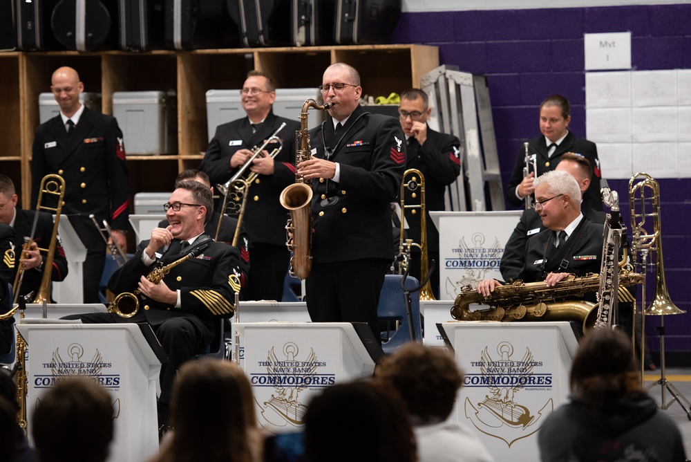 U.S. Navy Band Commodores perform at DeSoto Central High School