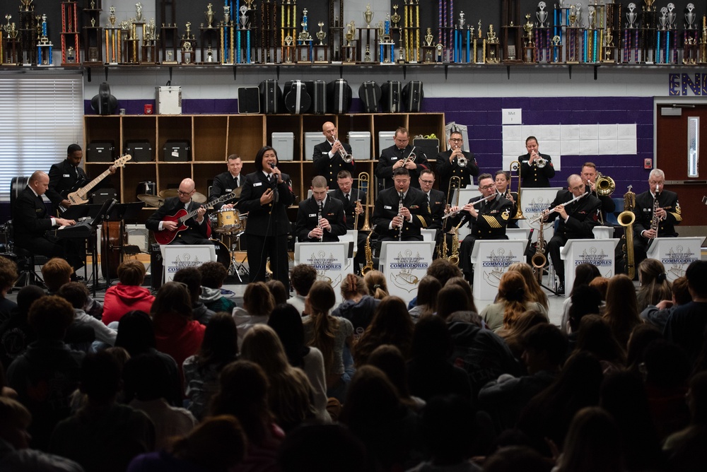 U.S. Navy Band Commodores perform at DeSoto Central High School