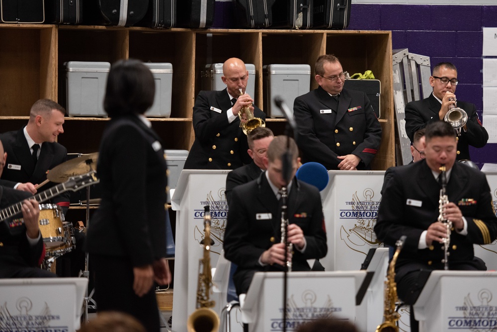 U.S. Navy Band Commodores perform at DeSoto Central High School