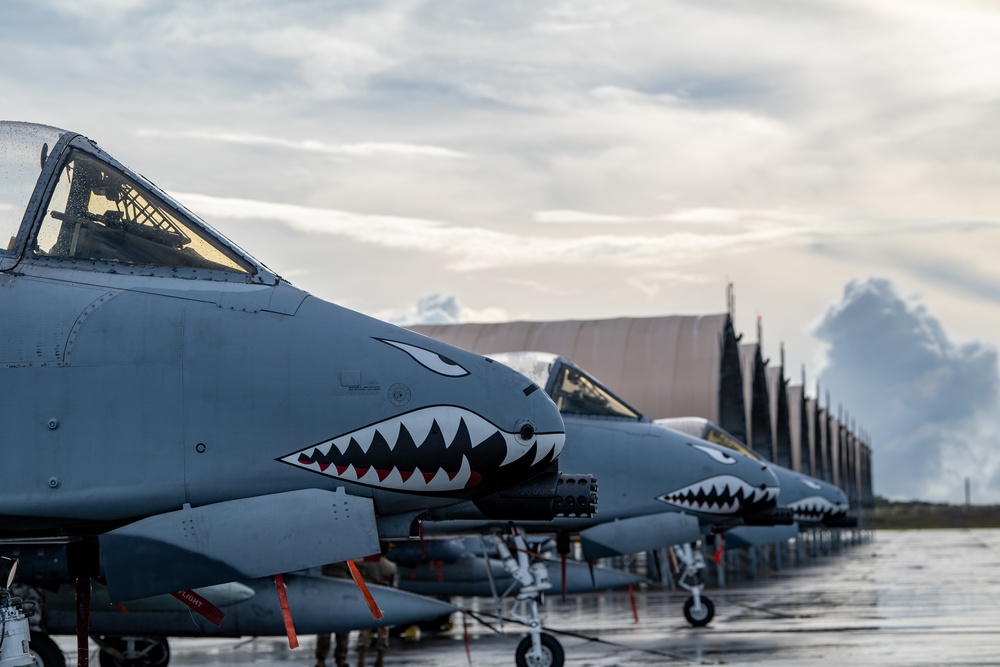Moody Aircraft arrive for a PACAF Dynamic Force Employment operation