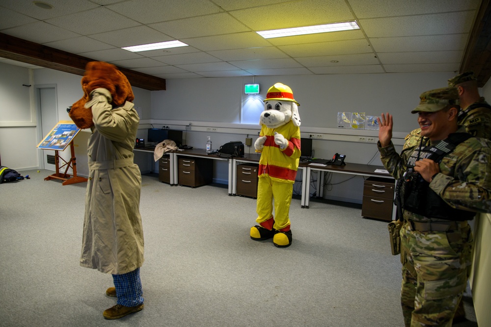 Belgian Schoolchildren visit Chievres Air Base Fire Department