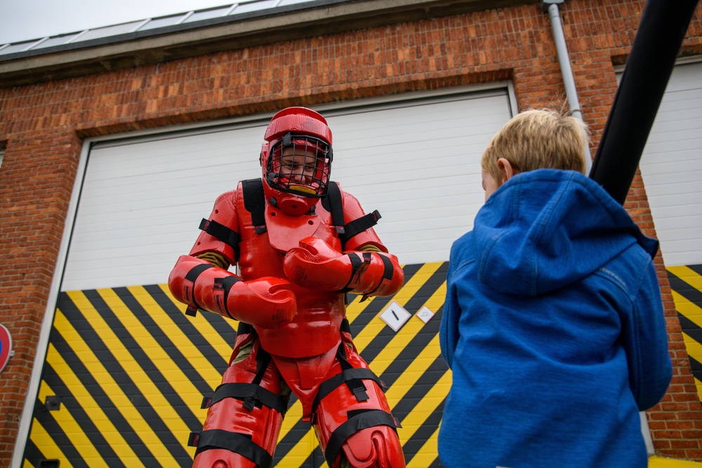 Belgian Schoolchildren visit Chievres Air Base Fire Department