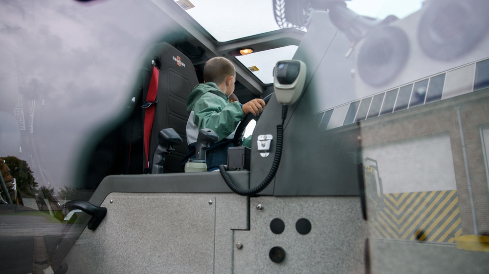 Belgian Schoolchildren visit Chievres Air Base Fire Department