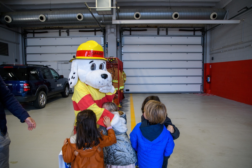 Belgian Schoolchildren visit Chievres Air Base Fire Department