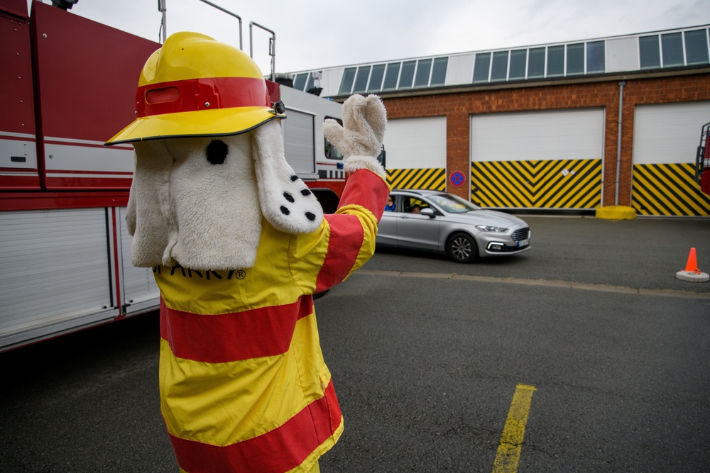 Belgian Schoolchildren visit Chievres Air Base Fire Department