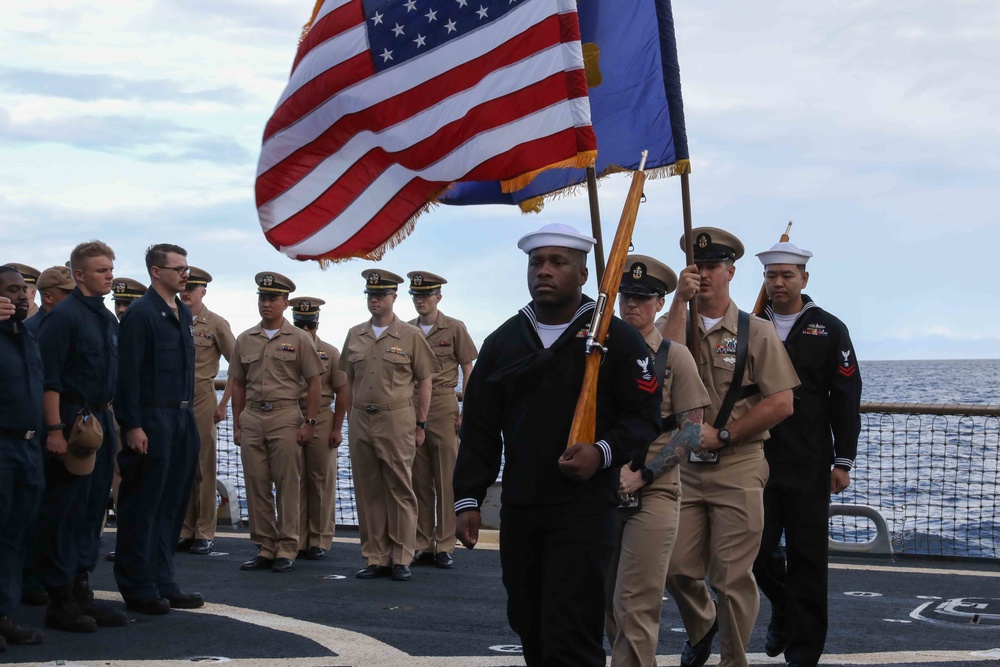 USS McFaul Holds CPO Pinning Ceremony