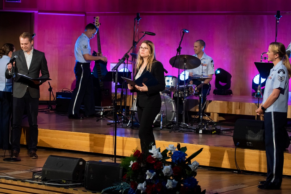 U.S. Air Forces Ambassadors Rock Band performs in Poland