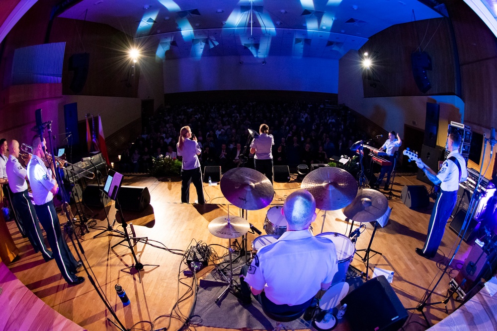 U.S. Air Forces Ambassadors Rock Band performs in Poland