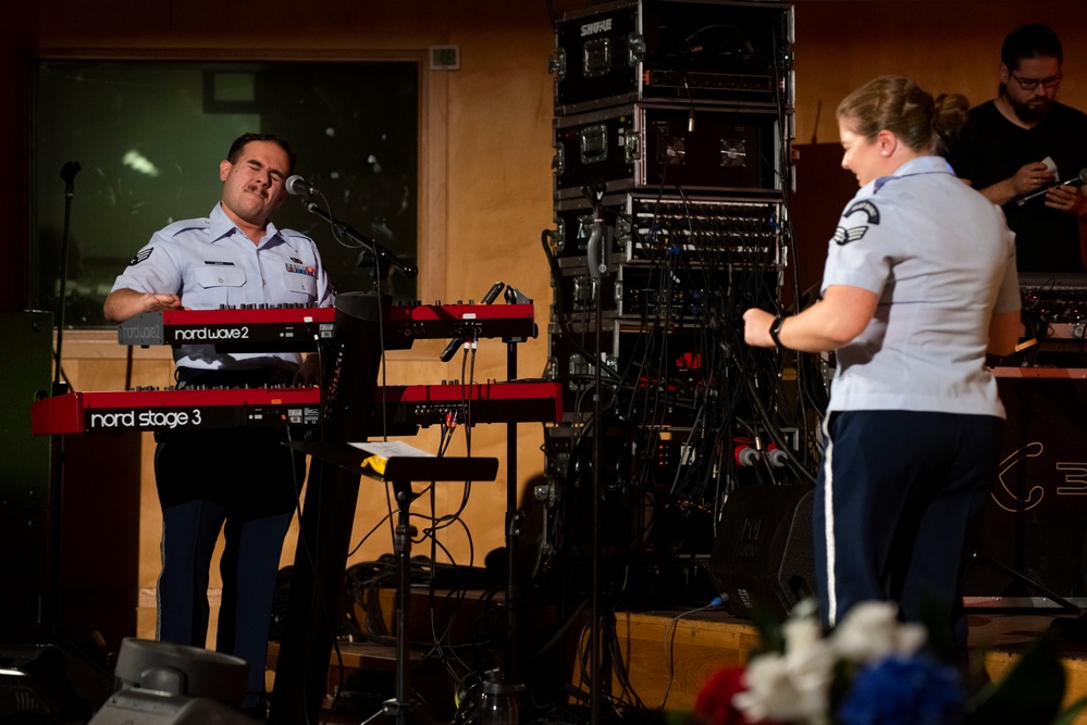 U.S. Air Forces Ambassadors Rock Band performs in Poland