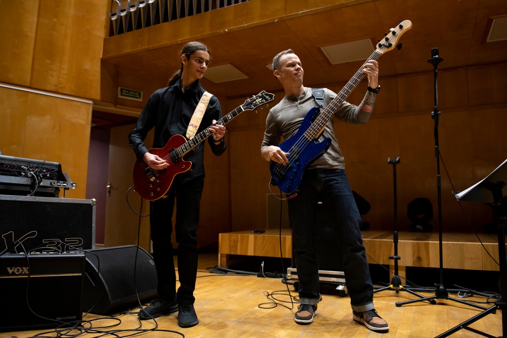 U.S. Air Forces Ambassadors Rock Band performs in Poland