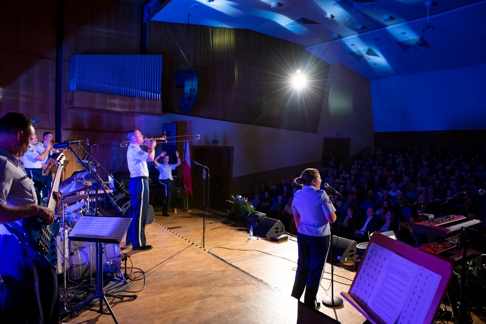 U.S. Air Forces Ambassadors Rock Band performs in Poland