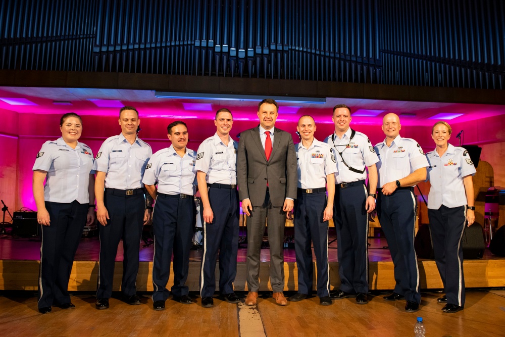 U.S. Air Forces Ambassadors Rock Band performs in Poland